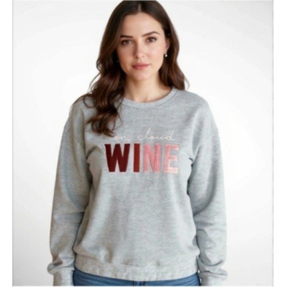 Nine West On Cloud Wine Pullover Long Sleeve Sweatshirt, Size 2XL Women's New
